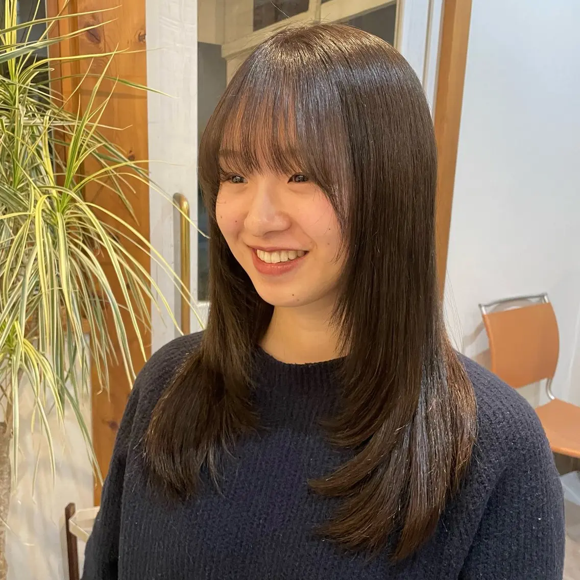 セミロング カラー レイヤーカット こいけ みきののヘアスタイル