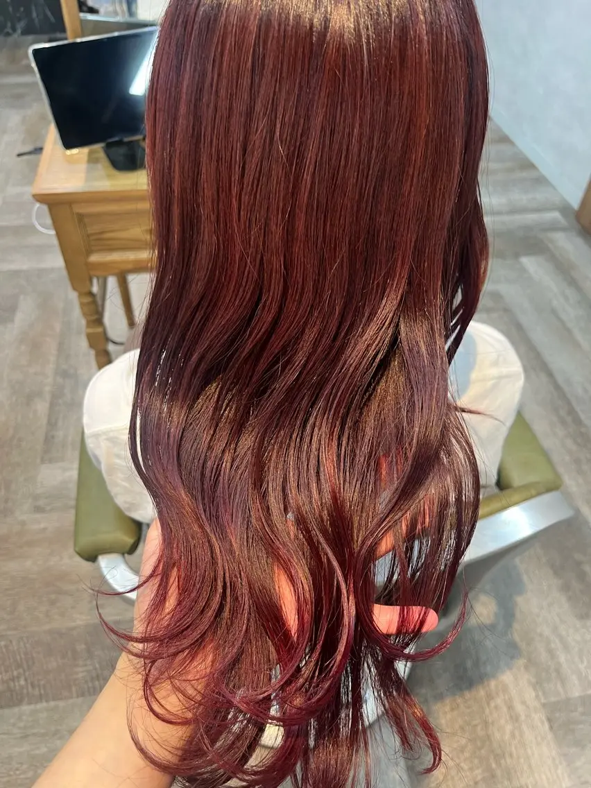 ロング カラー ピンクカラー ヘアカラー こと 🐰のヘアスタイル
