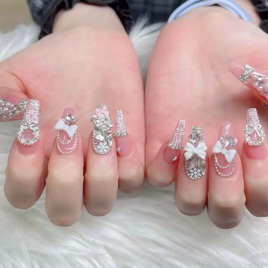ネイル フットネイル フレンチネイル グラデーション 韓国ネイル ロングネイル ハンドネイル Hani Nail Salonのネイルデザイン