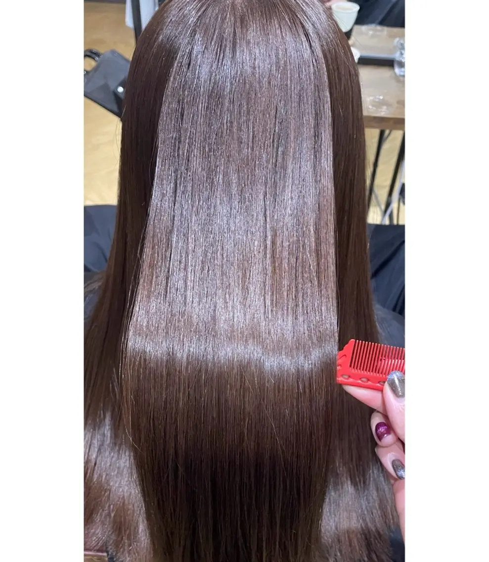 ロング 縮毛矯正 MIKU ナチュラルヘア✂️✨のヘアスタイル