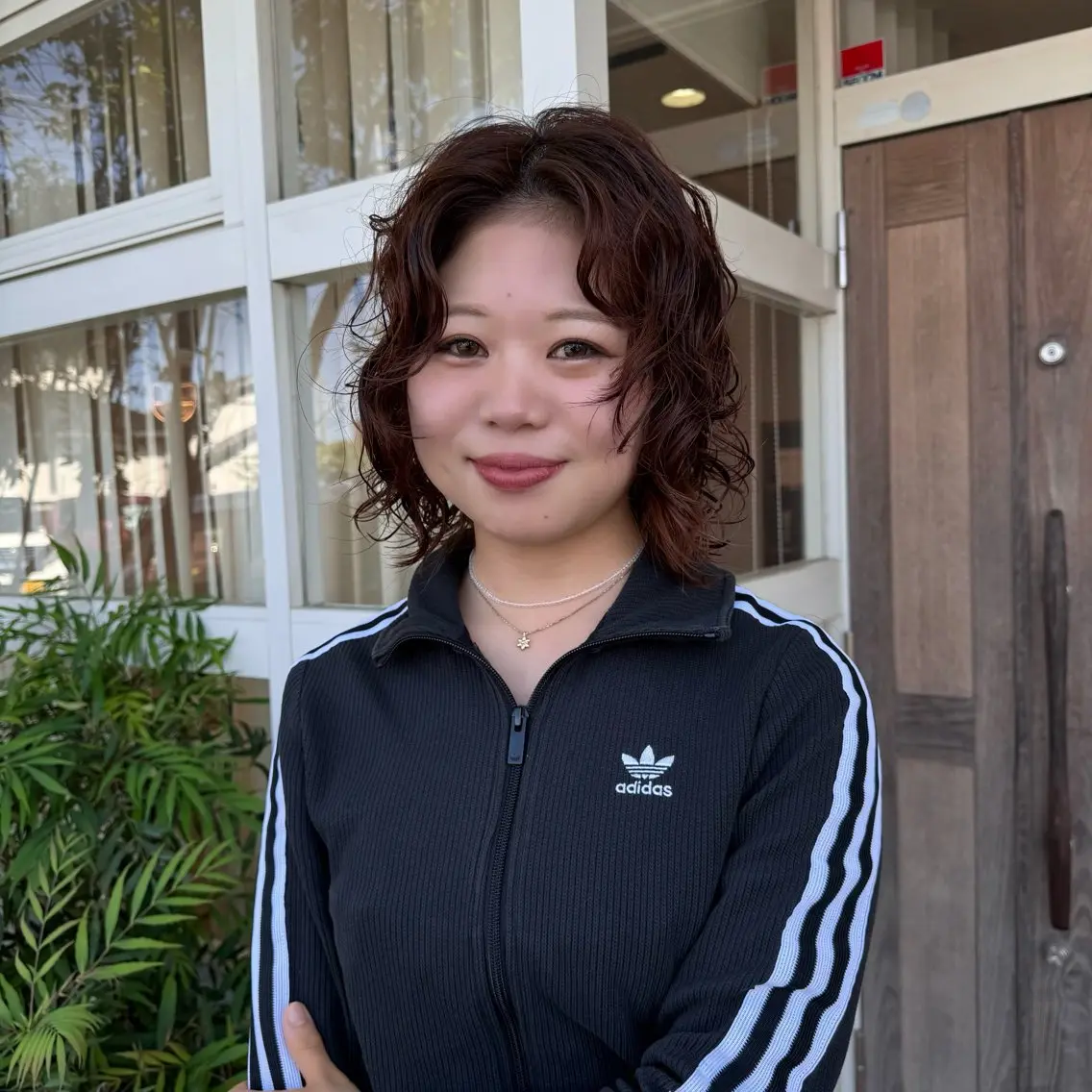 ミディアム パーマ カット パーマ パーマモデル募集中 渥美翔人のヘアスタイル