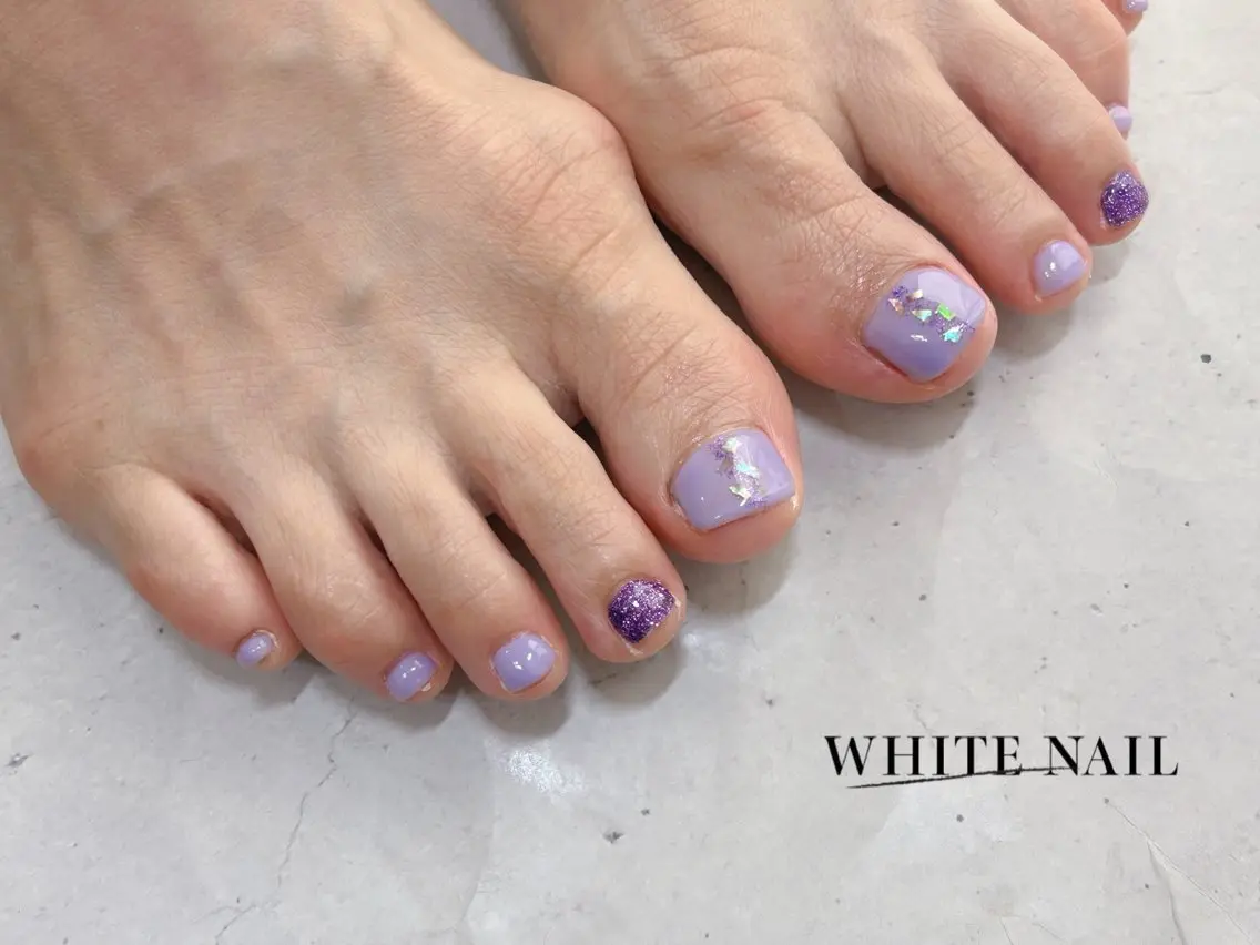 ネイル フットネイル WHITE NAIL ホワイトネイルのネイルデザイン