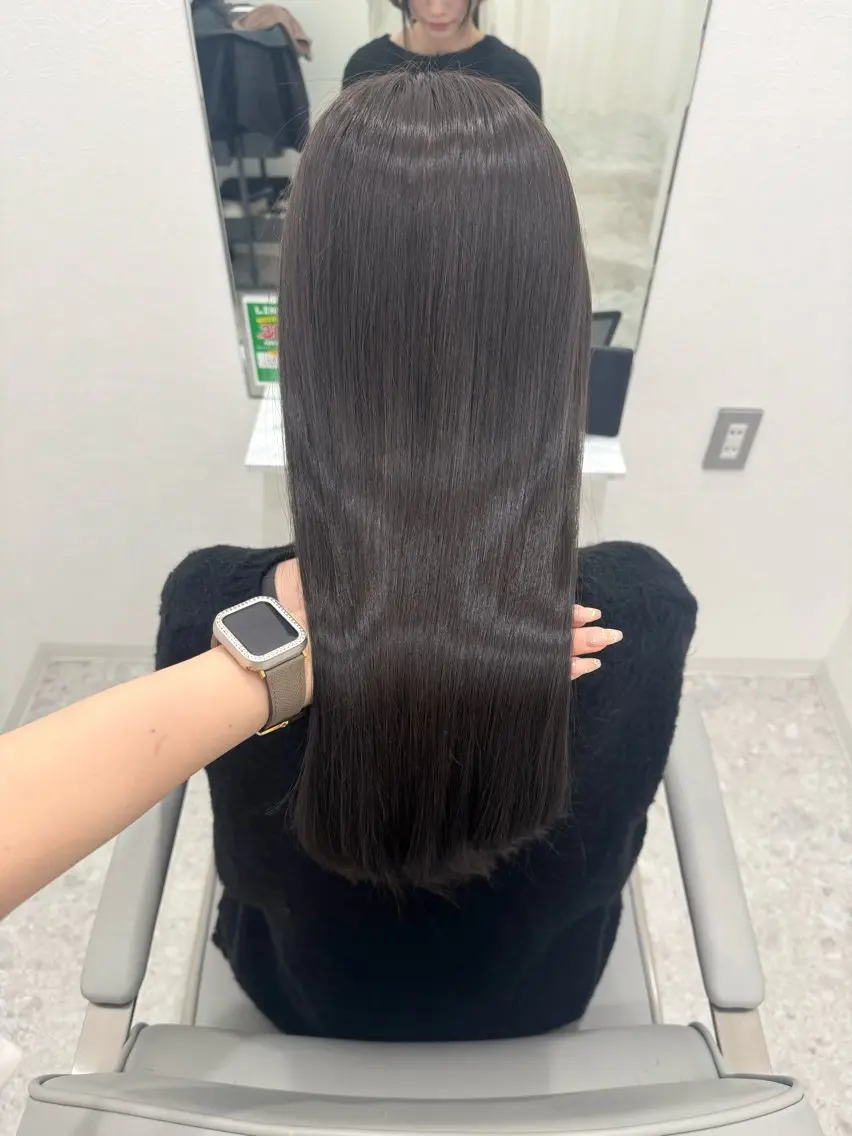 ロング カラー カット ヘアカラー トリートメント 💎縮毛矯正/透明感 カラー💎椎葉みひろのヘアスタイル