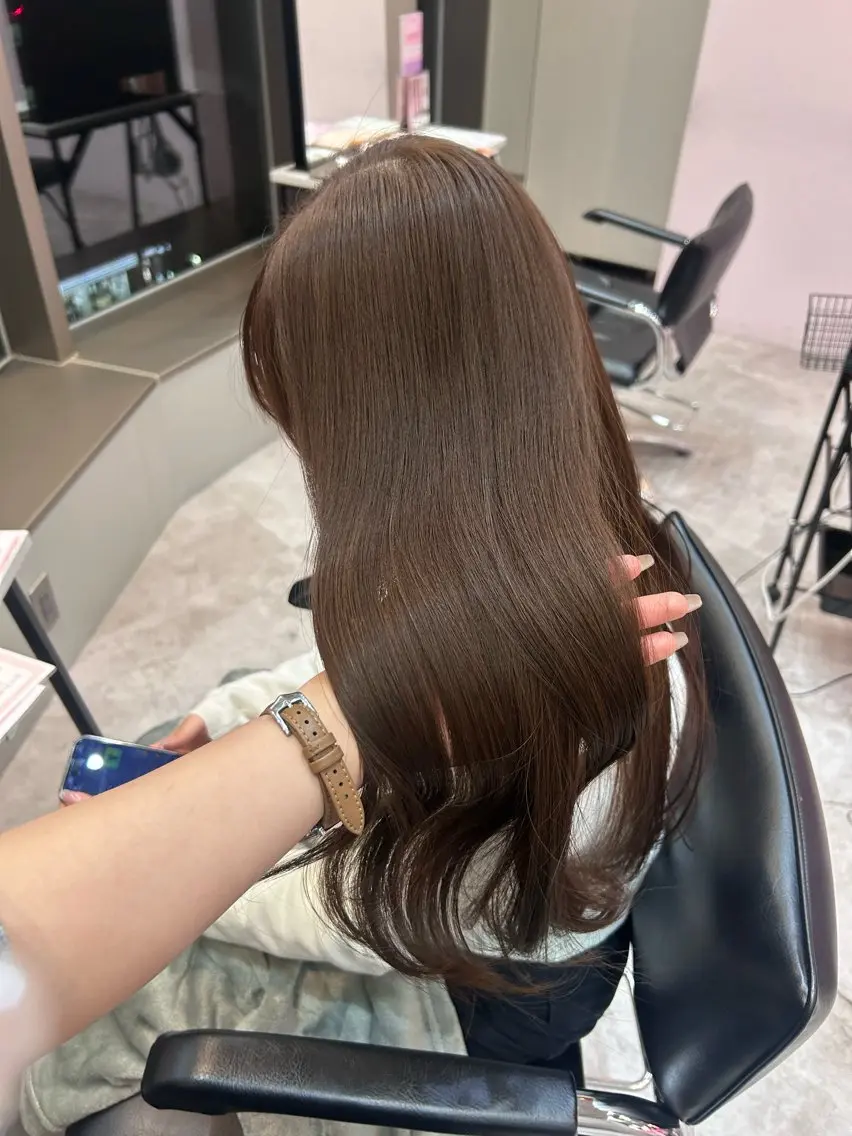ロング カラー ベージュカラー ブラウンカラー ブラウンベージュ 髪質改善 トリートメント 🐰🎀艶髪特化 yuzuka🎀🐰のヘアスタイル