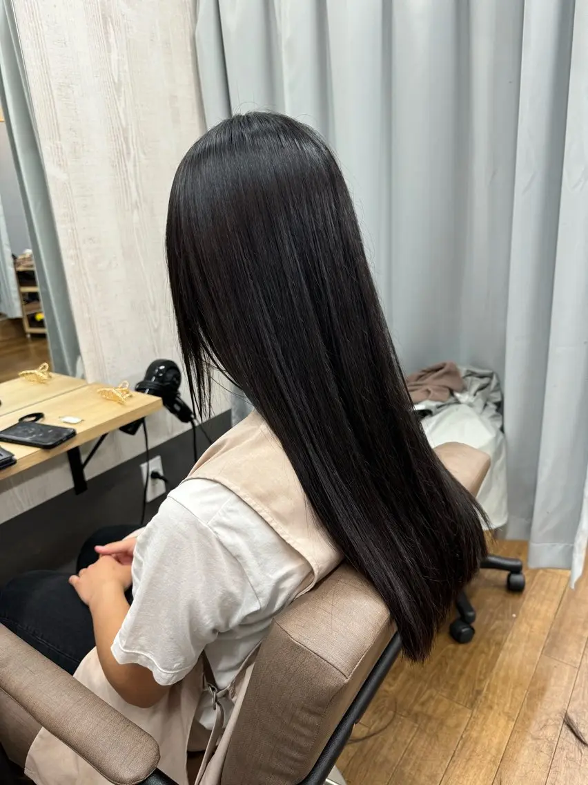 ロング 縮毛矯正 TELA HAIR 幕張本郷店 千尋のヘアスタイル
