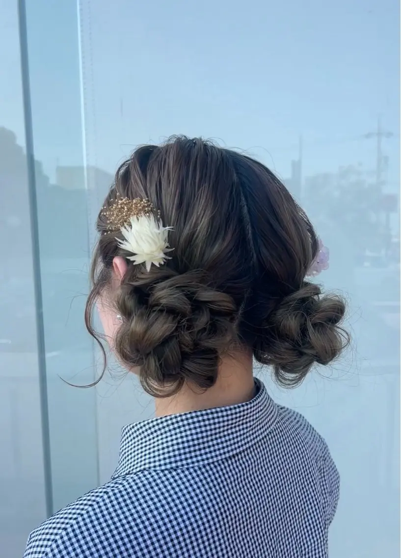 ロング ヘアアレンジ ロング ヘアセット 阿部 愛美のヘアスタイル