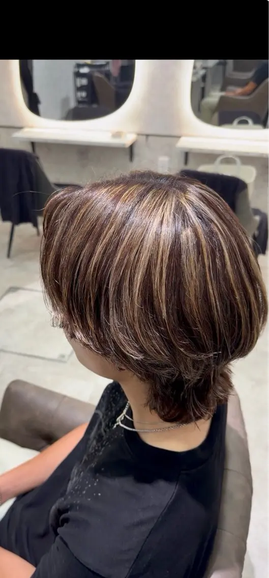 ショート カラー メンズ ヘアカラー トリートメント 【暖色カラー+色持ち 重視】💟まなみのヘアスタイル