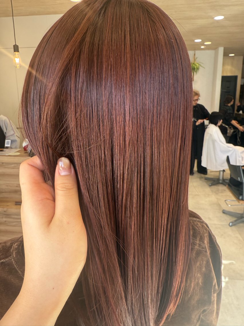 セミロング ヘアカラー トリートメント ナチュラルカラー& /パーマAKIRAのヘアスタイル