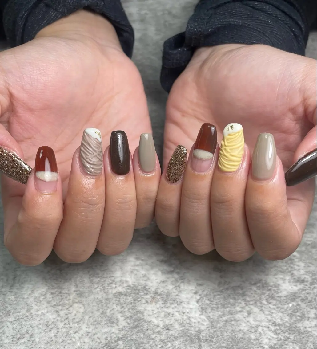 ネイル アートネイル 持ち込み ハンドネイル RISA joie nailのネイルデザイン