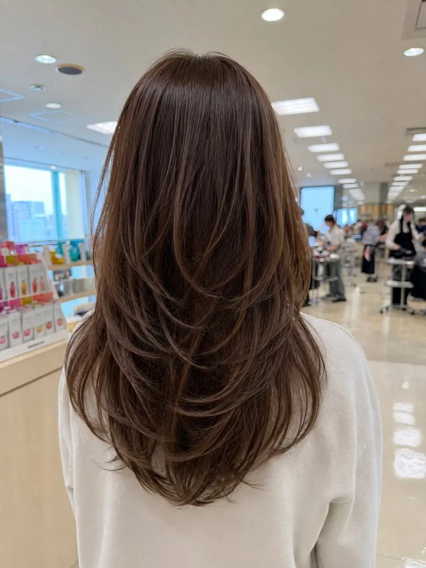 ロング レイヤーカット 似合わせカット カット 盛れるレイヤーカット 得意🌹井上美沙のヘアスタイル