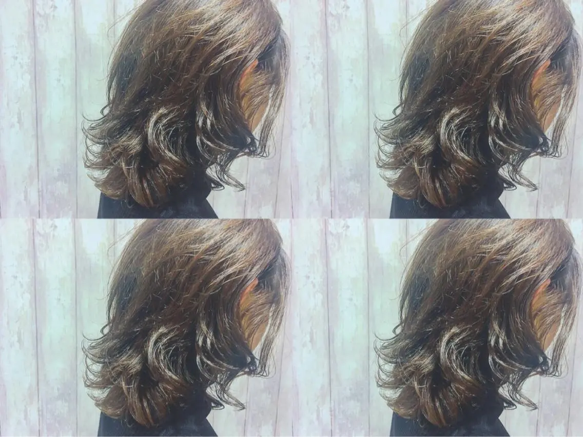 ショート ミディアム カラー パーマ イルミナカラー boutique misakiのヘアスタイル