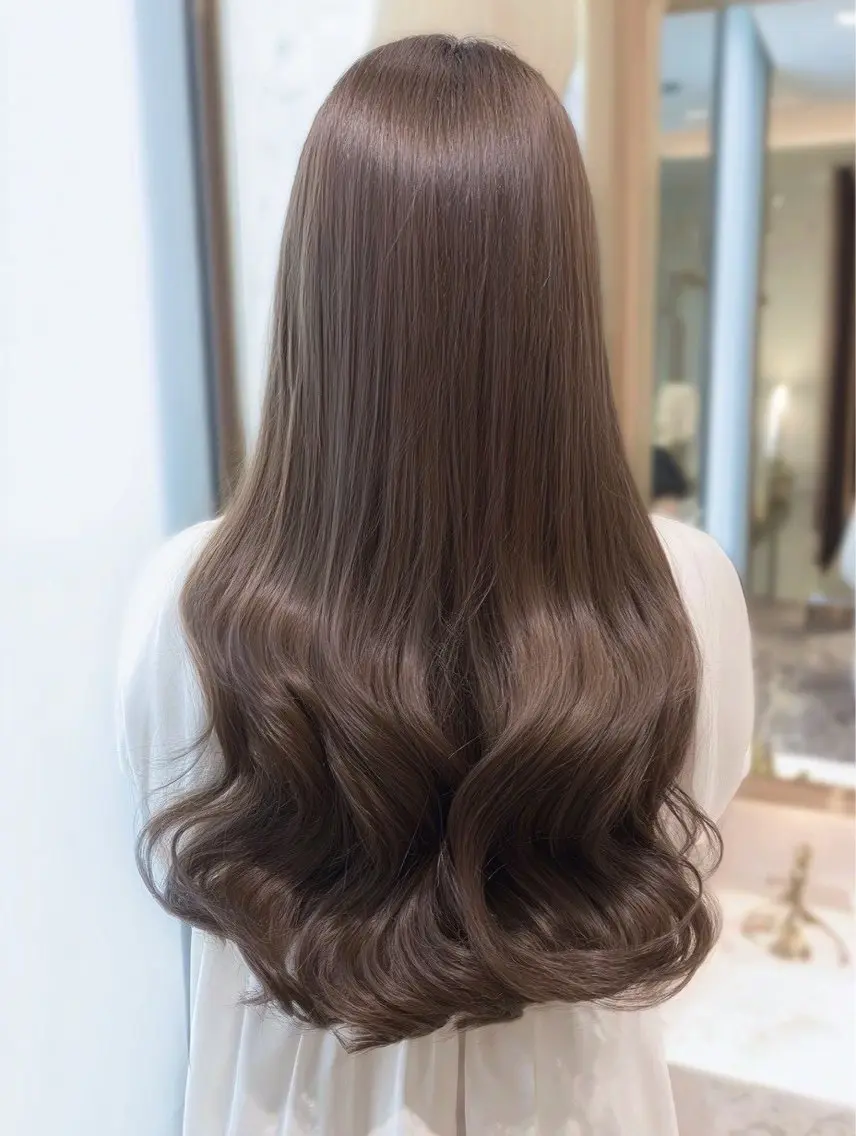 ロング カラー ヘアカラー 🍒モテ暖色カラー × うる艶✧ ゆなのヘアスタイル