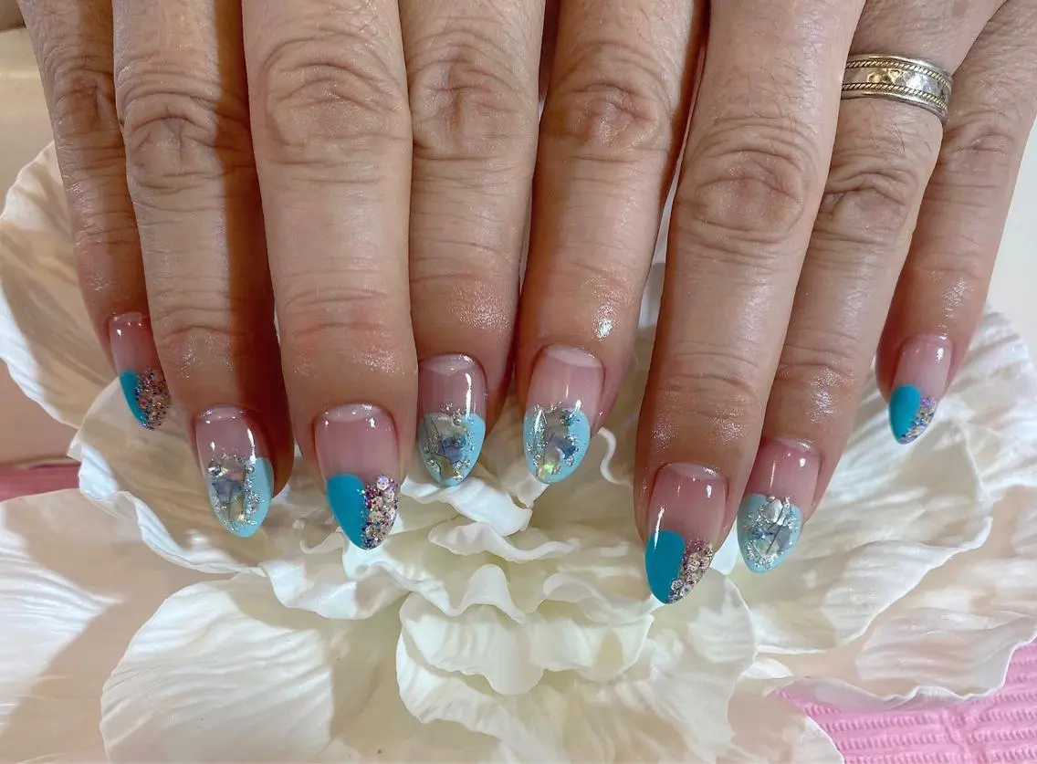 ネイル フットネイル 持ち込み 夏ネイル ♢ME2ROOM♢ #巻き爪#リラクのネイルデザイン