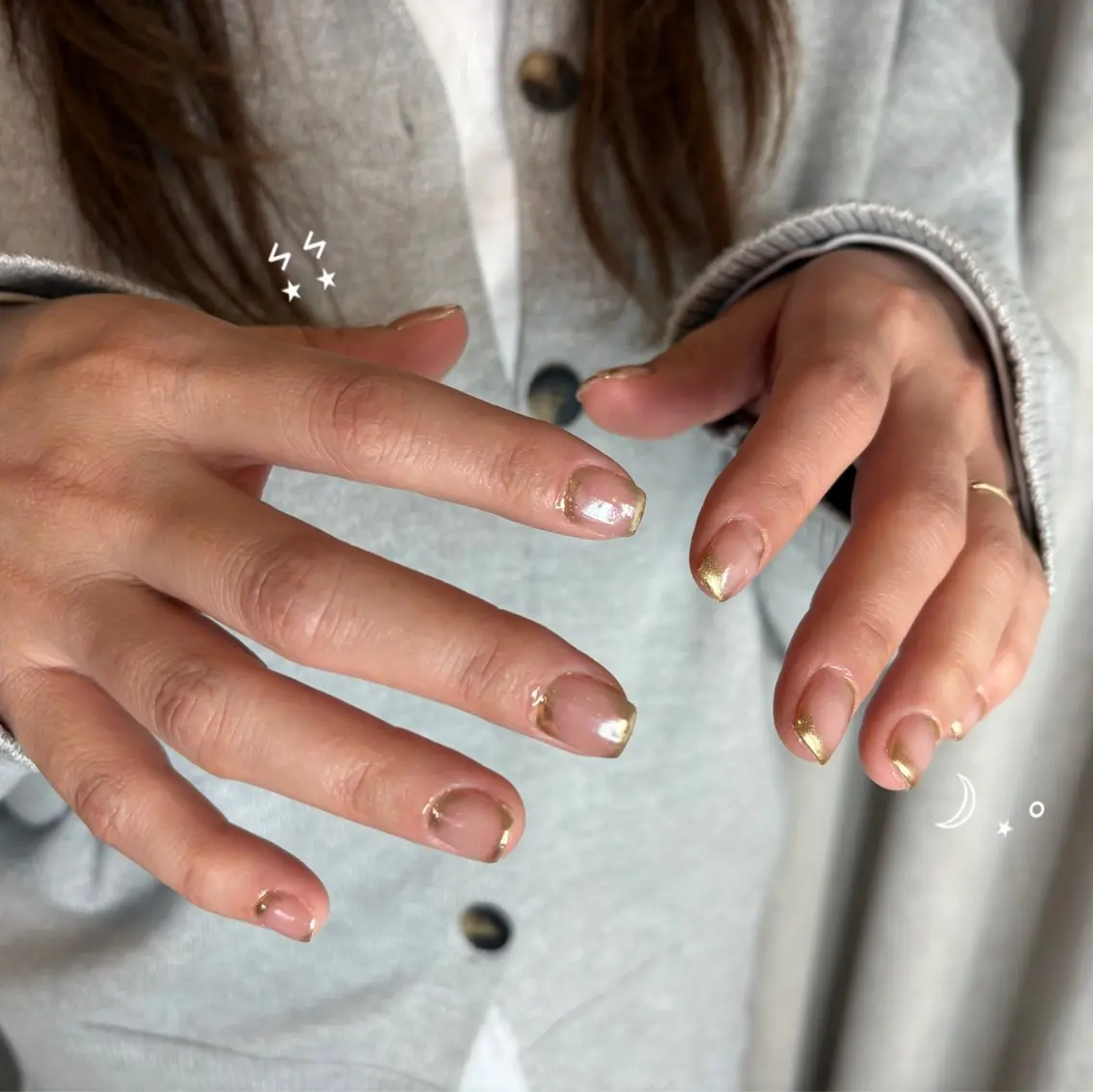 ネイル クリアネイル ミラーネイル ニュアンスネイル ハンドネイル 上田 智純のネイルデザイン