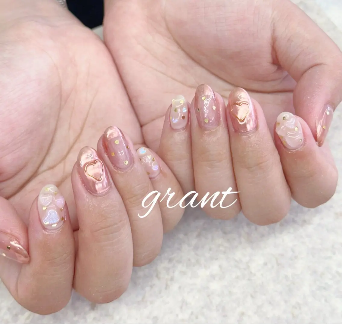 ネイル ミラーネイル ハンドネイル nailsalon grantのネイルデザイン
