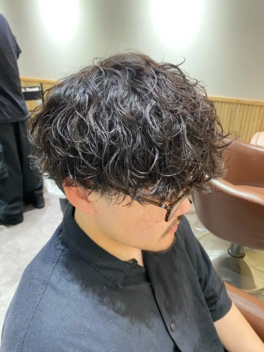 《✨人気NO.1✨》【初回〜3回目まで】メンズカット+波巻きパーマ(シャンプーブロー込🚿)の写真