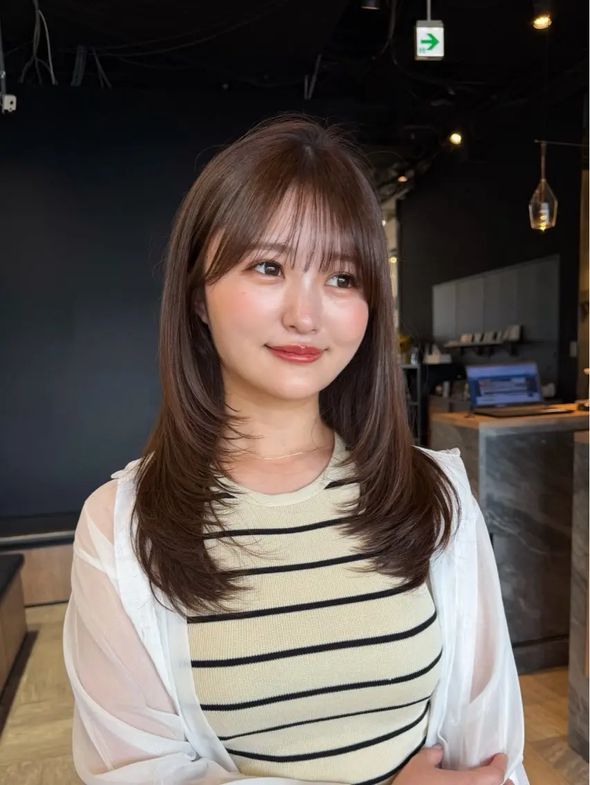 セミロング カラー ヘアカラー トリートメント 髪質改善/大人ヘア /透明感カラー/優真のヘアスタイル