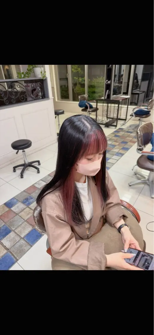 ロング カラー インナーカラー ヘアカラー hana 🌷´-のヘアスタイル