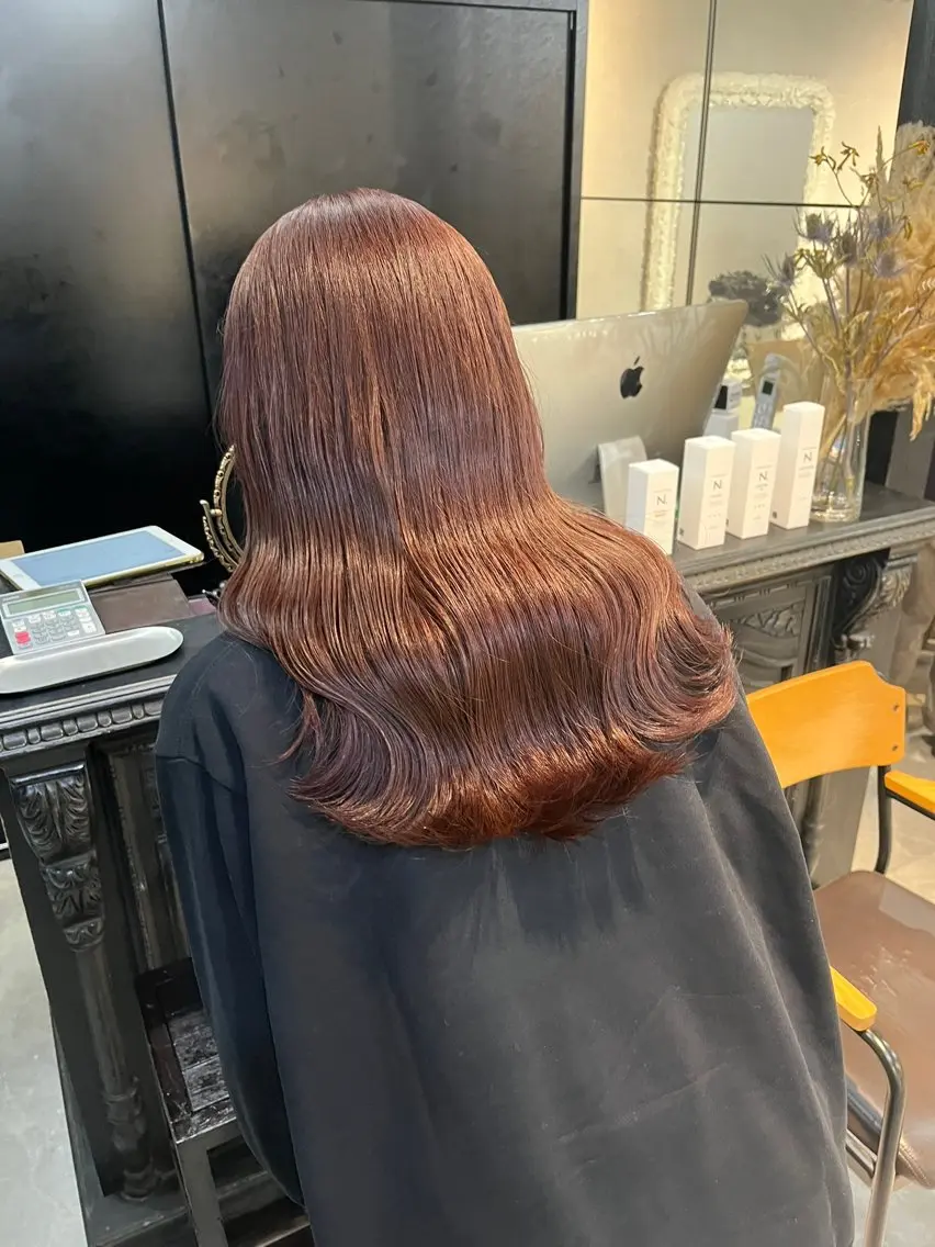 ロング カラー ベージュカラー ブリーチ ダブルカラー ブリーチなしカラー ピンクカラー ヘアカラー トリートメント 透明感カラー/ 池袋/nana 🩰のヘアスタイル