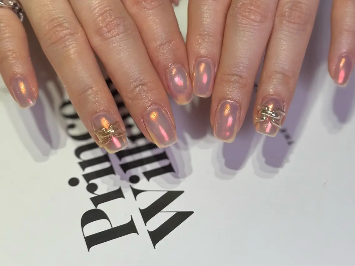 ネイル ミラーネイル ハンドネイル Mnailsalon フィルイン対応サロンのネイルデザイン
