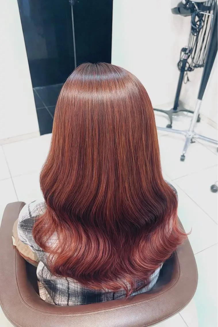 ロング ピンクブラウン ヘアカラー 🎀カラーモデル 募集中✧めい🎀のヘアスタイル