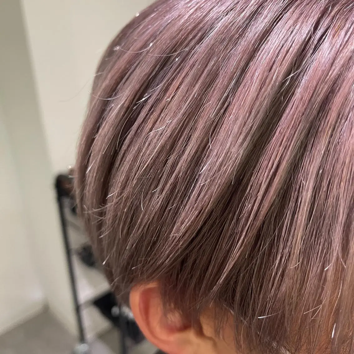 ショート カラー パーマ メンズ メンズブリーチ ブリーチ ピンクカラー シルバー 高橋 一樹のヘアスタイル
