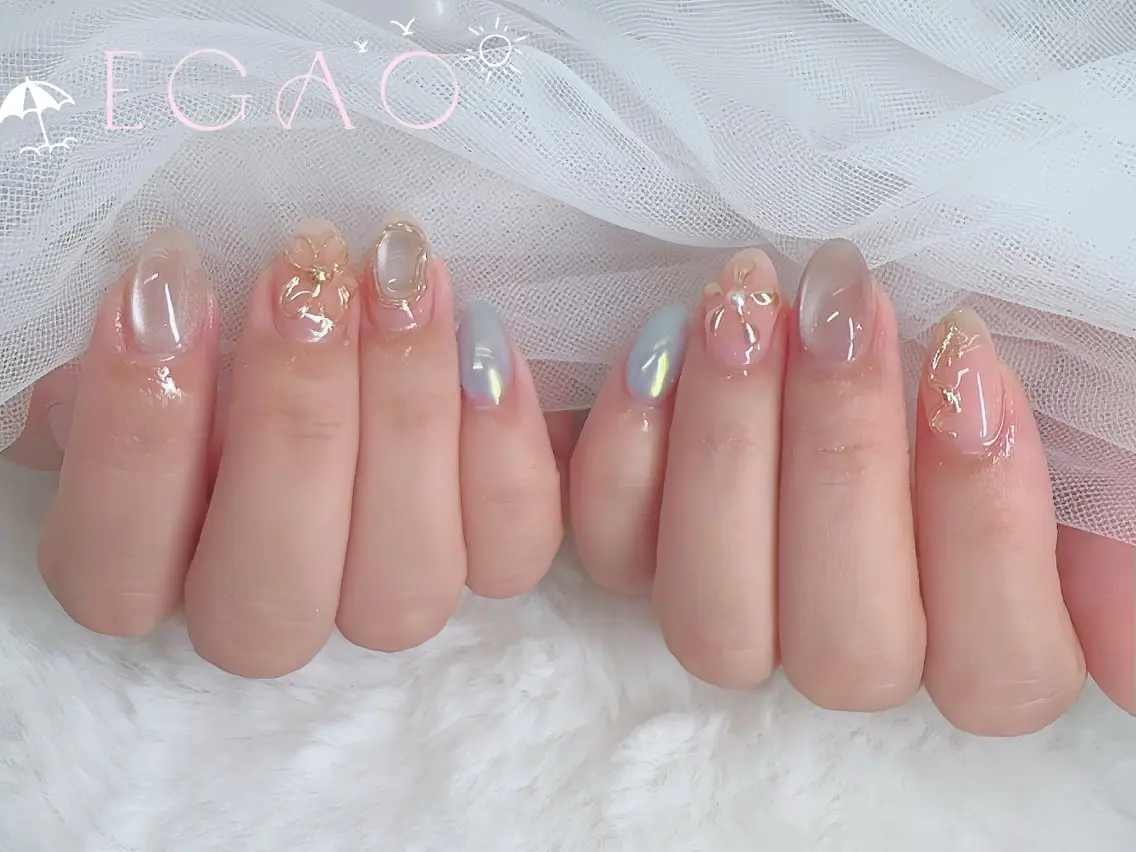 ネイル アートネイル フットネイル フレンチネイル ジェルネイル グラデーション ハンドネイル EGAO NAIL 錦糸町店のネイルデザイン