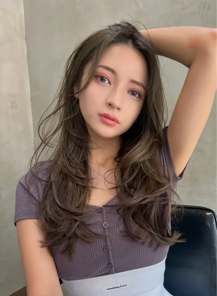 セミロング カラー カット ヘアカラー トリートメント 【銀座】艶髪/上品な カラー特化/涼のヘアスタイル