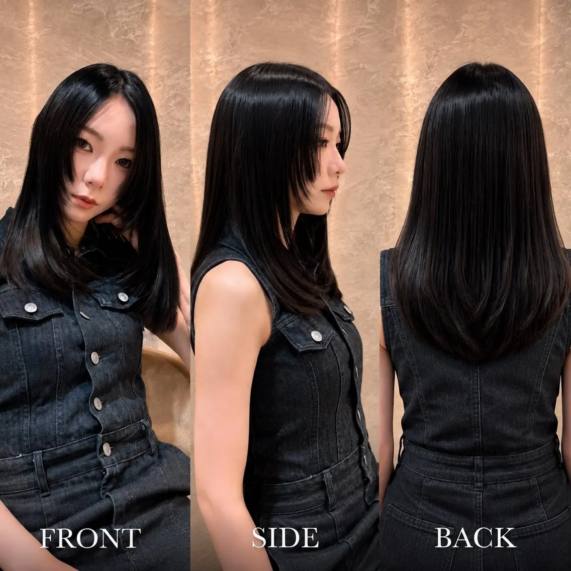 ミディアム カット ヘアカラー トリートメント 縮毛矯正/仙台カラー 韓国ヘア/reiyaのヘアスタイル