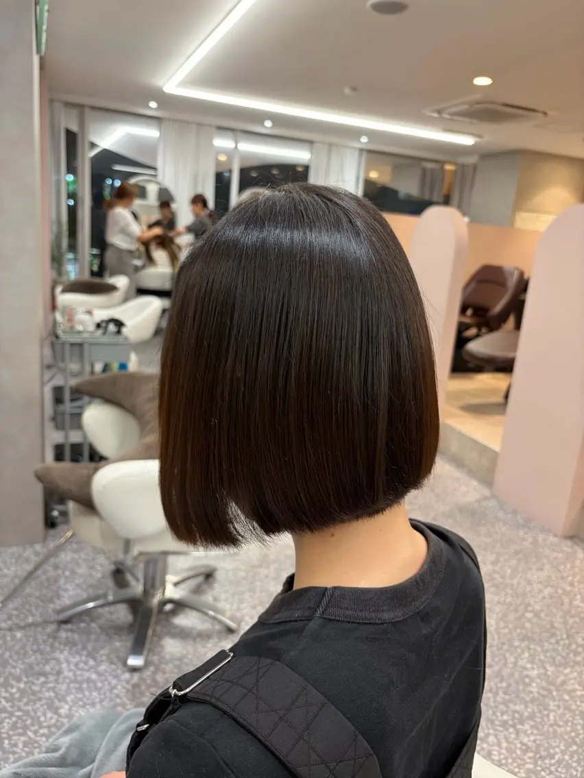 ショート ボブ 縮毛矯正 山田 来留未のヘアスタイル