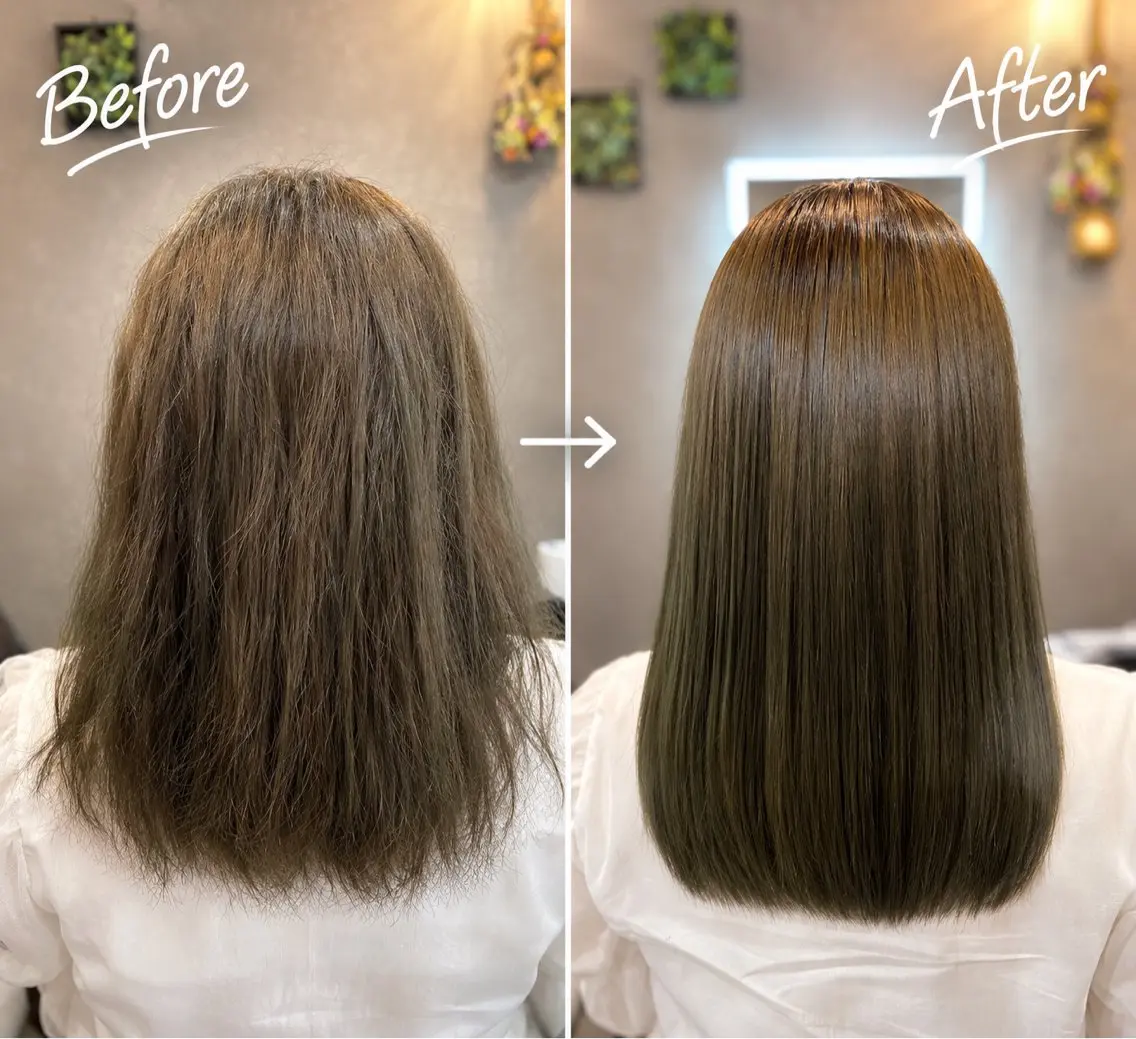 セミロング 髪質改善 トリートメント トリートメント 髪のお悩み改善✨ Teruのヘアスタイル