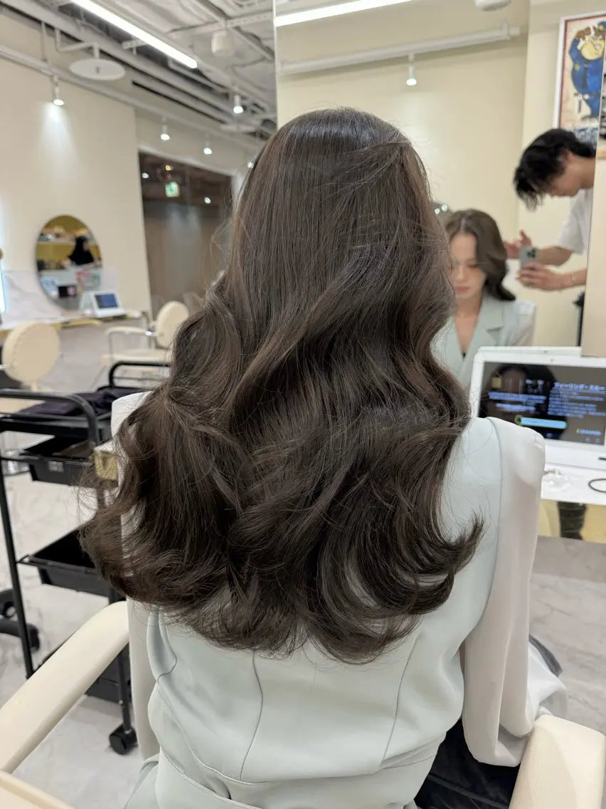 ロング カラー ヘアアレンジ 透明感カラー オリーブカラー 髪質改善 カット ヘアカラー トリートメント 髪質改善特化 🫧松野力也のヘアスタイル