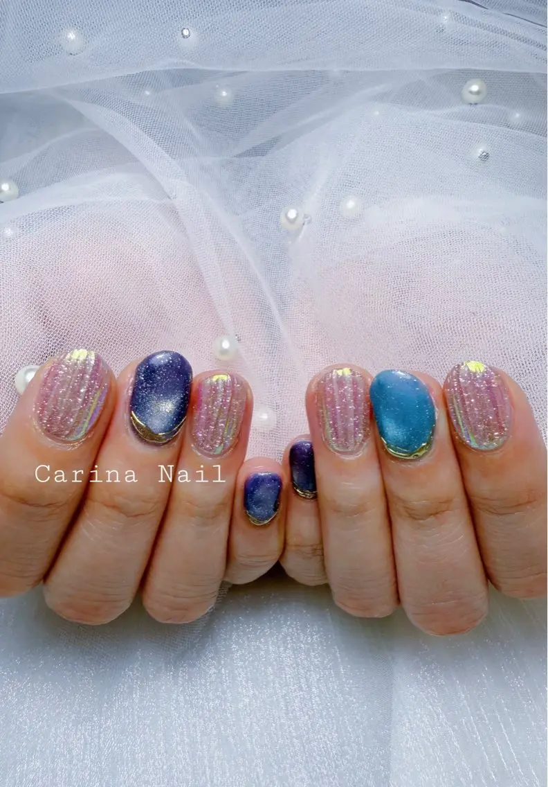 ネイル ラメ(グリッター) Carina Nailのネイルデザイン