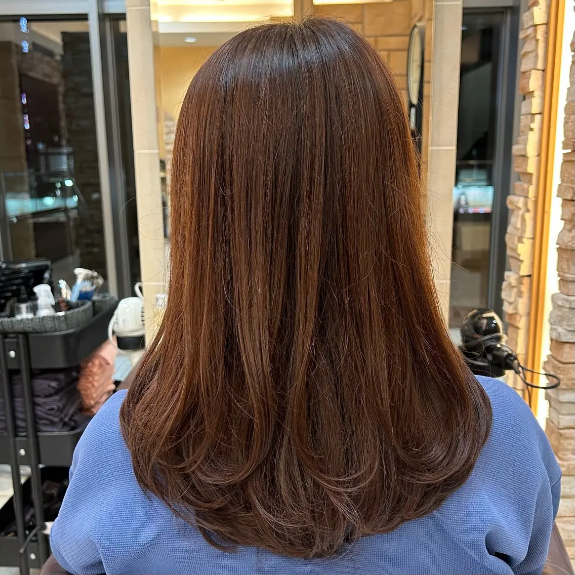 セミロング レイヤーカット カット ヘッドスパ 🧸HARUNA 艶髪✨透明感🫧のヘアスタイル