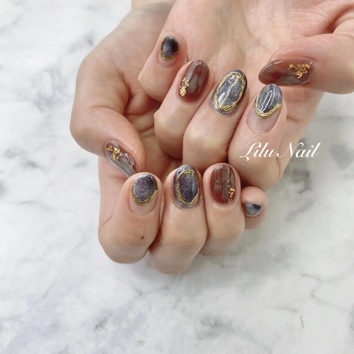ネイル ニュアンスネイル モチの良さ◉ フィルインネイル♡のネイルデザイン