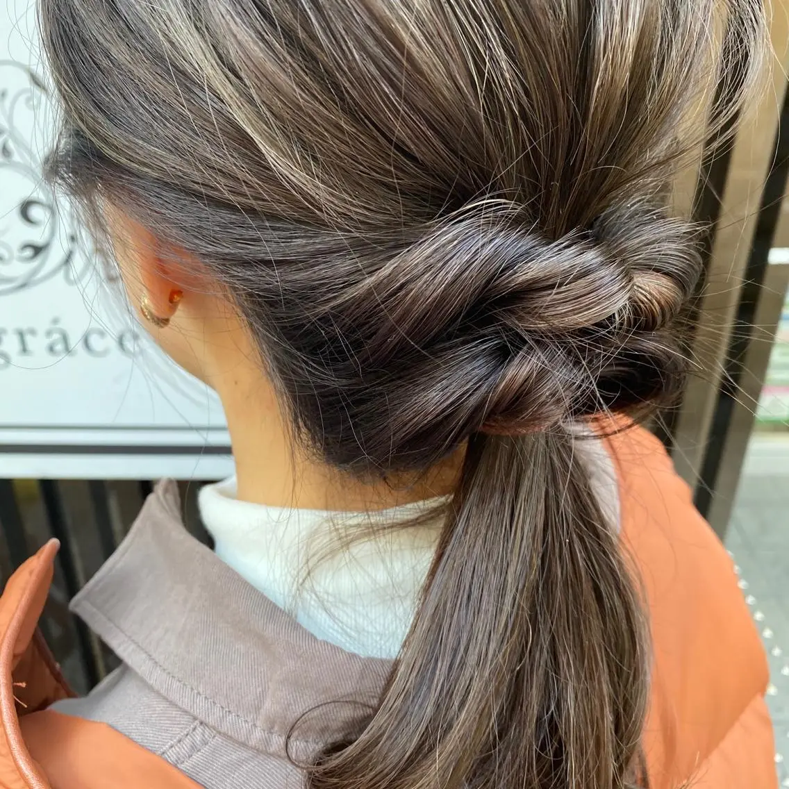 ミディアム カット エクステ しもかわ かほのヘアスタイル