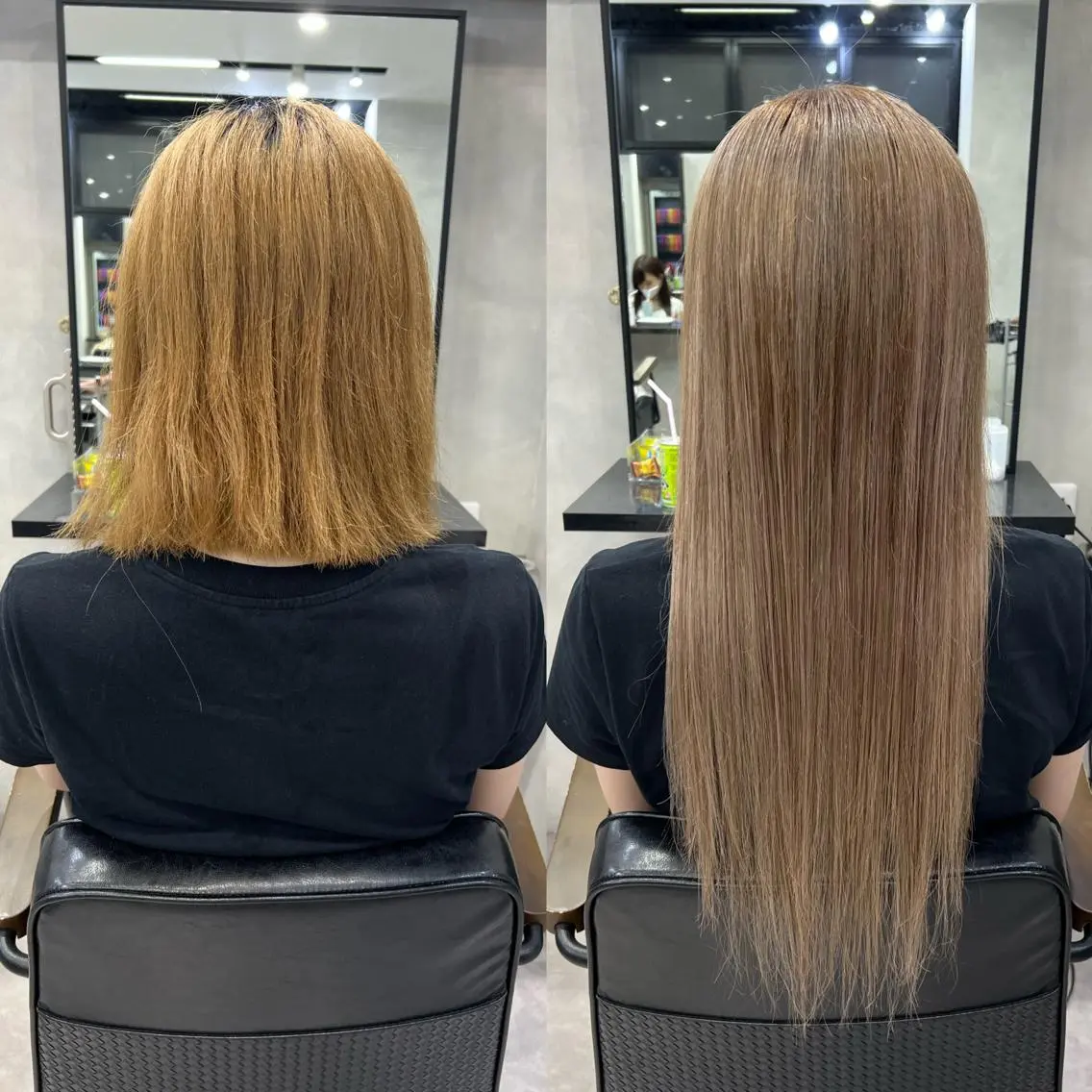 ロング カラー ヘアアレンジ シールエクステ アッシュ バレイヤージュ ベージュカラー ブリーチ ar+ ❤︎ maiのヘアスタイル