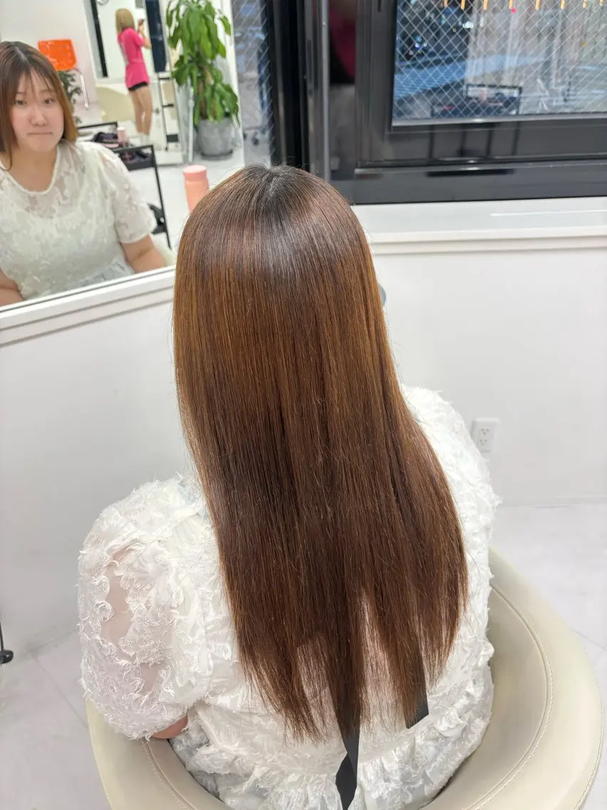 ロング 縮毛矯正 💋カラーモデル募集 💋suzuneのヘアスタイル