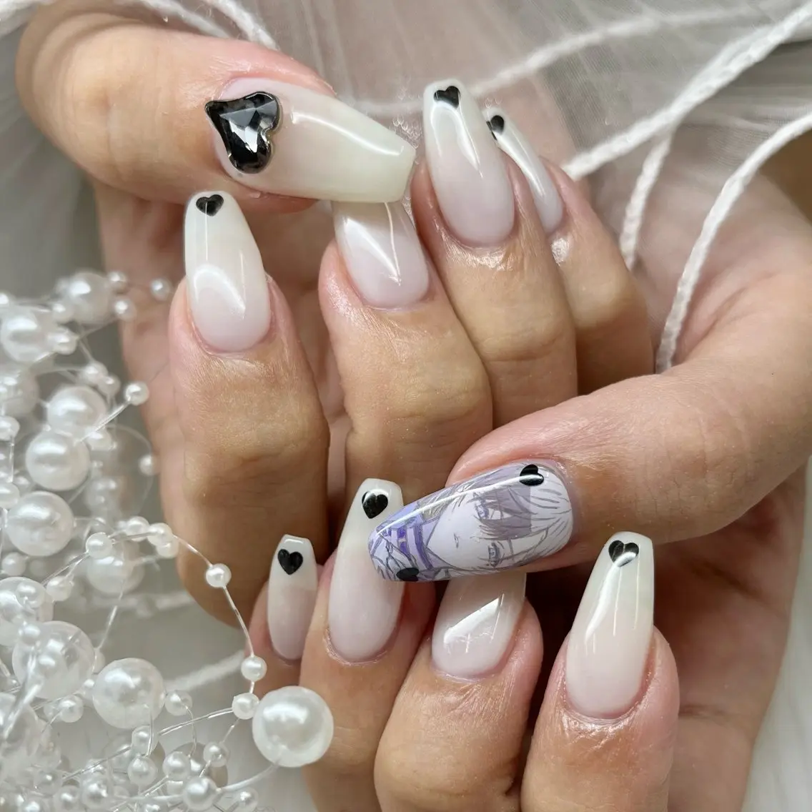 ネイル ハート ハンドネイル 池袋痛ネイル Nok. 渡辺のネイルデザイン