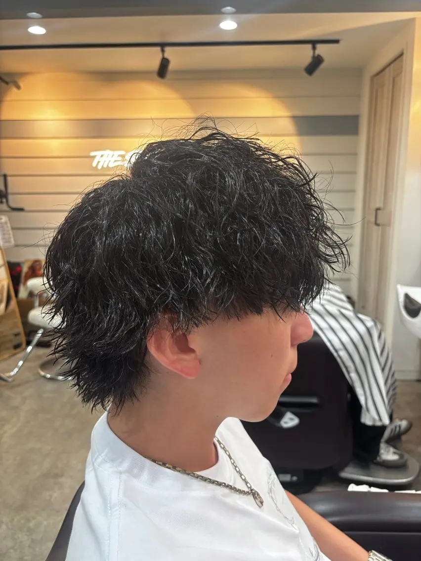 パーマ メンズ カット パーマ トリートメント 海外風フェード/ メンズパーマ/wazのヘアスタイル