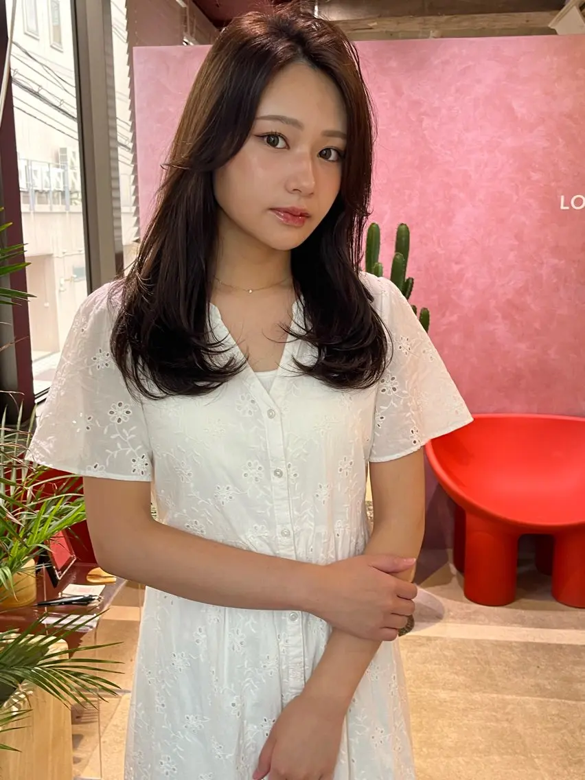 ロング カット ヘアカラー トリートメント レイヤーカット ✨️奥田良太✨️のヘアスタイル