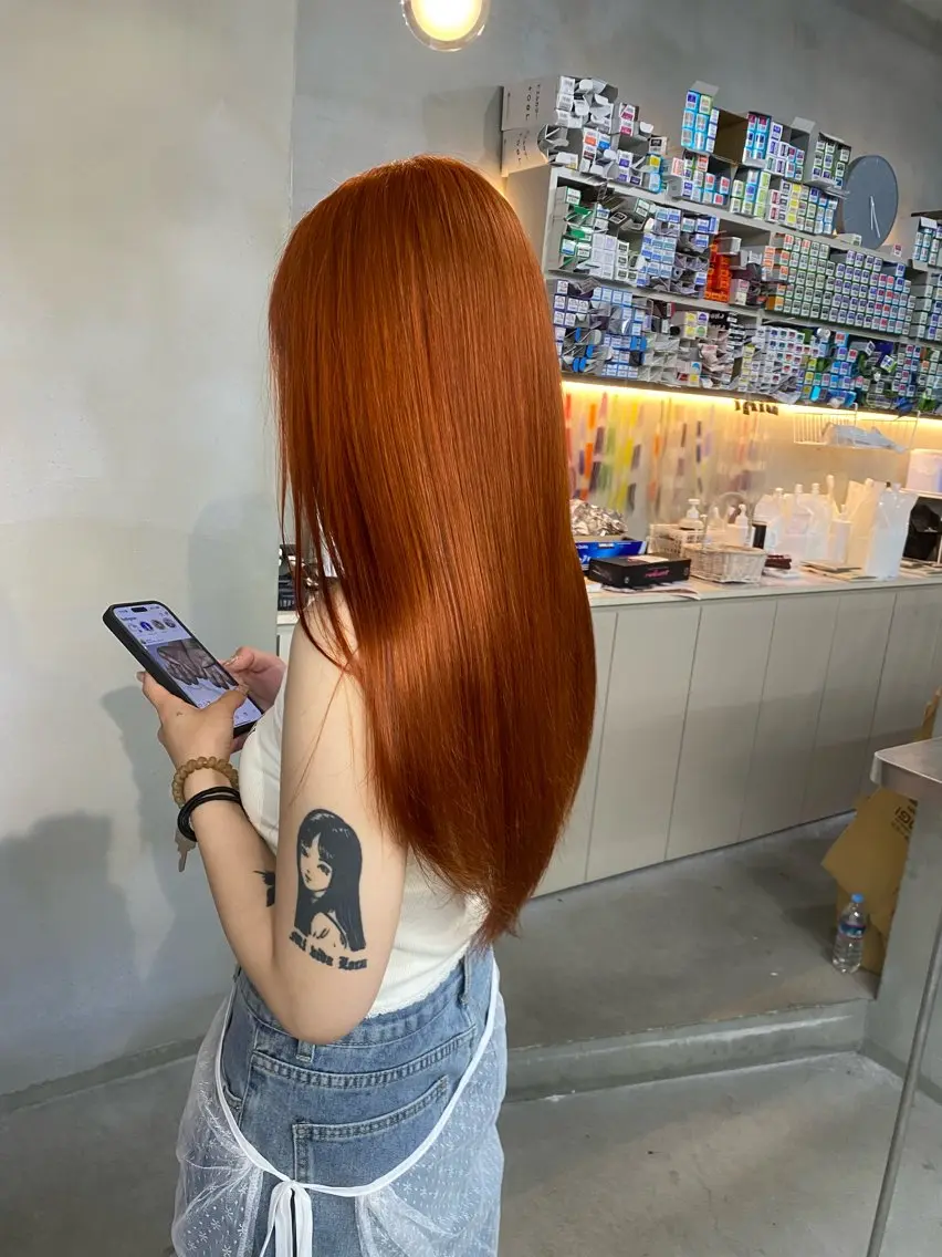 ロング カラー ヘアカラー 前橋 姫奈のヘアスタイル