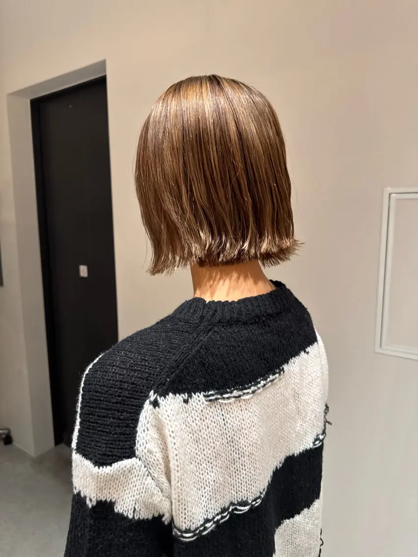 ミディアム カット ヘアカラー 村田 茉優のヘアスタイル