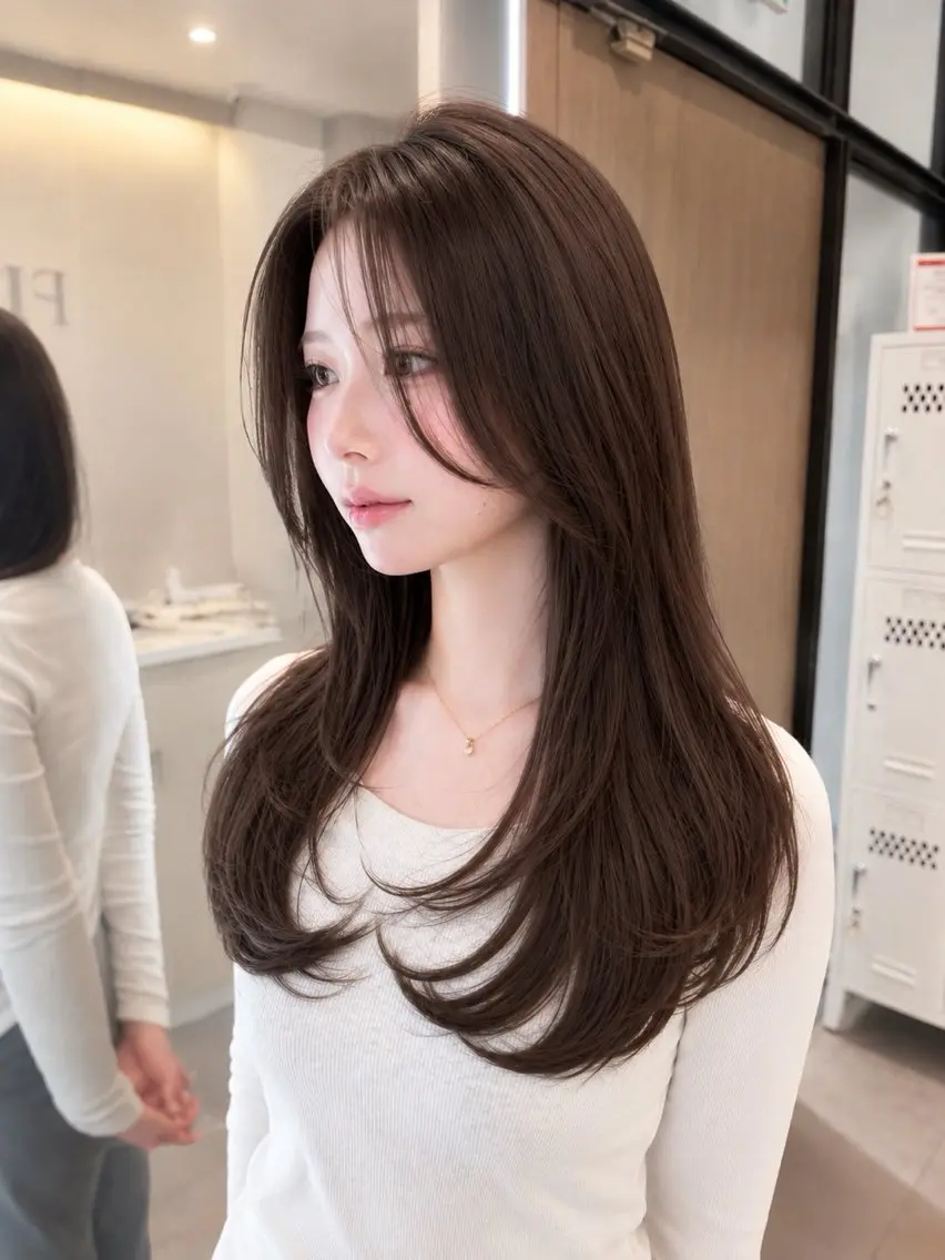 ロング カラー カット ヘアカラー トリートメント ヘッドスパ 💎レイヤー/韓国 💎石戸谷のヘアスタイル