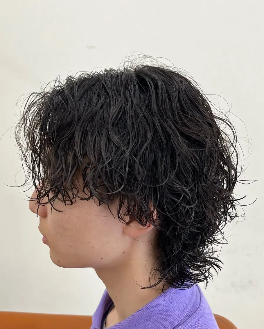 パーマ メンズ メンズパーマ 波巻きパーマ スパイラルパーマ フェザーパーマメンズ ツイスパ京都駅前のヘアスタイル