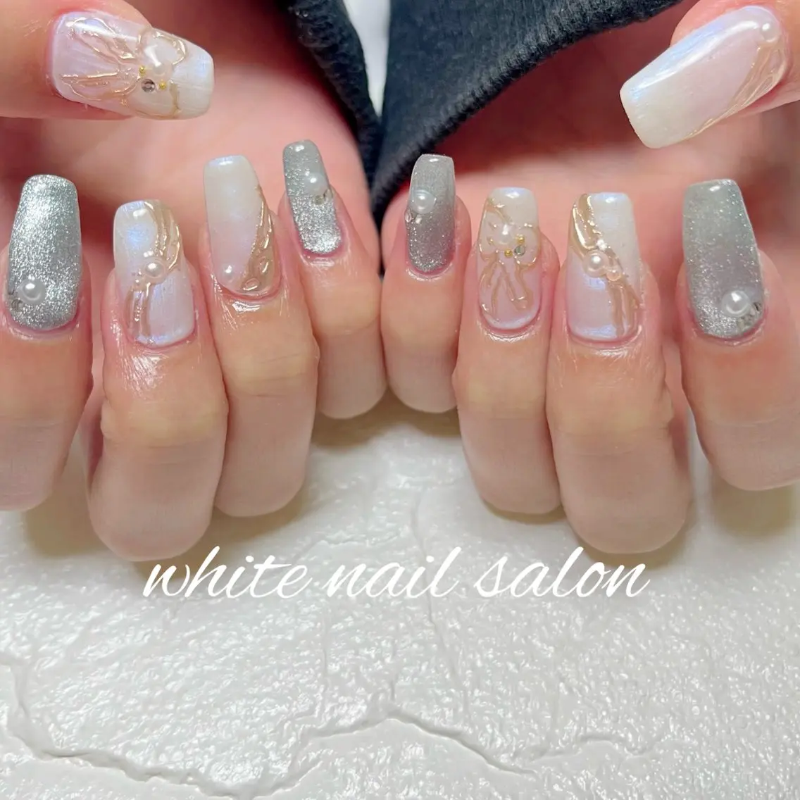 ネイル ラメ(グリッター) ハンドネイル white nail salonのネイルデザイン