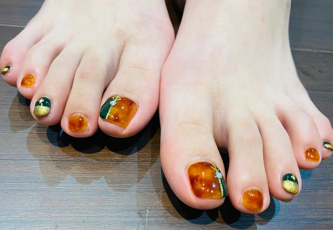(オフ込み)フルオーダーフットネイルの写真