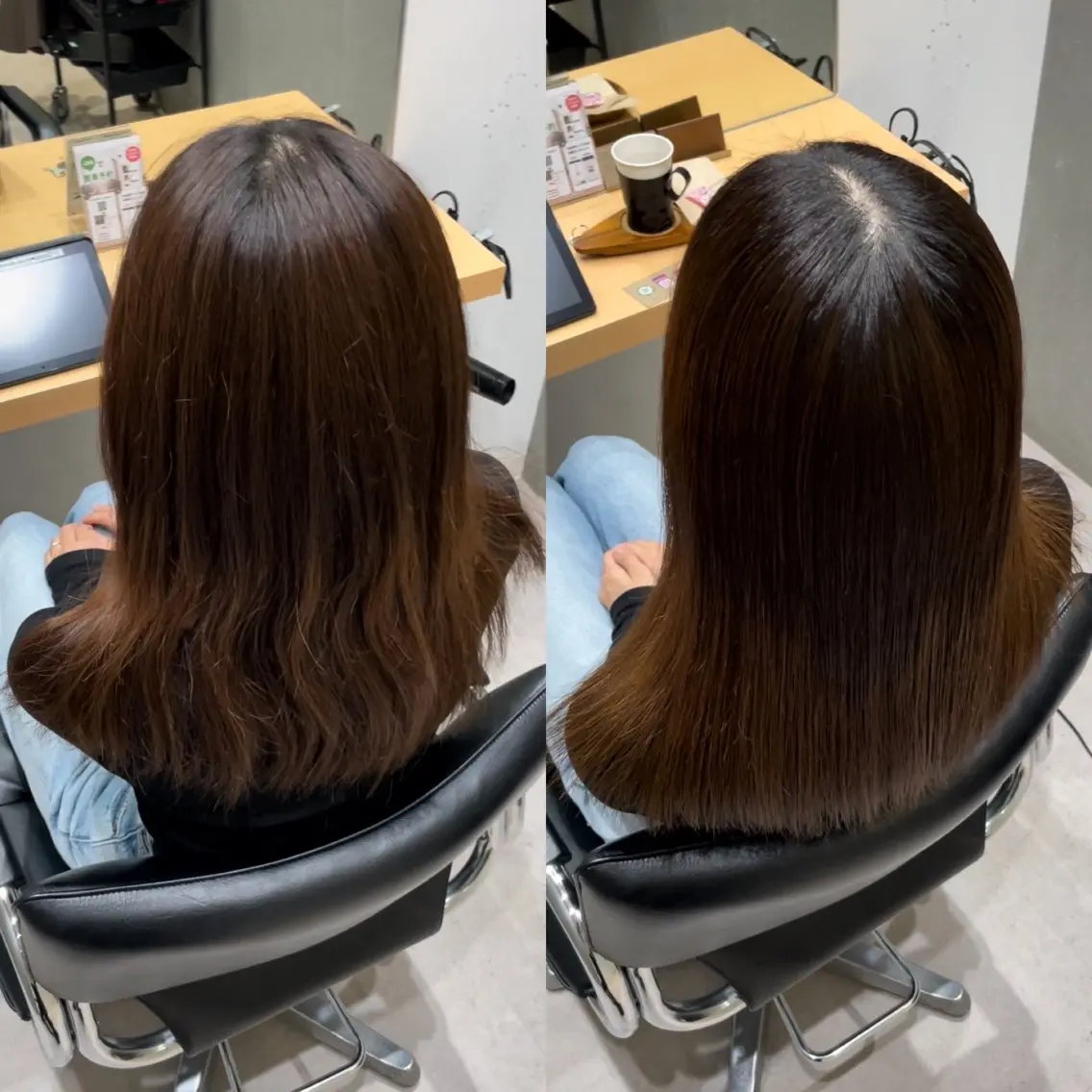 セミロング 髪質改善 トリートメント 髪質改善ヘアケア 艶髪特化/上田のヘアスタイル