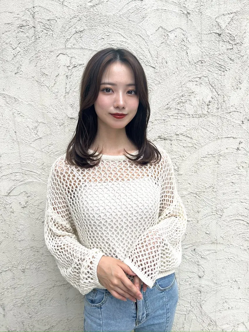 セミロング カラー カット ヘアカラー トリートメント 💎韓国レイヤー/ 髪質改善💎武村侑哉のヘアスタイル