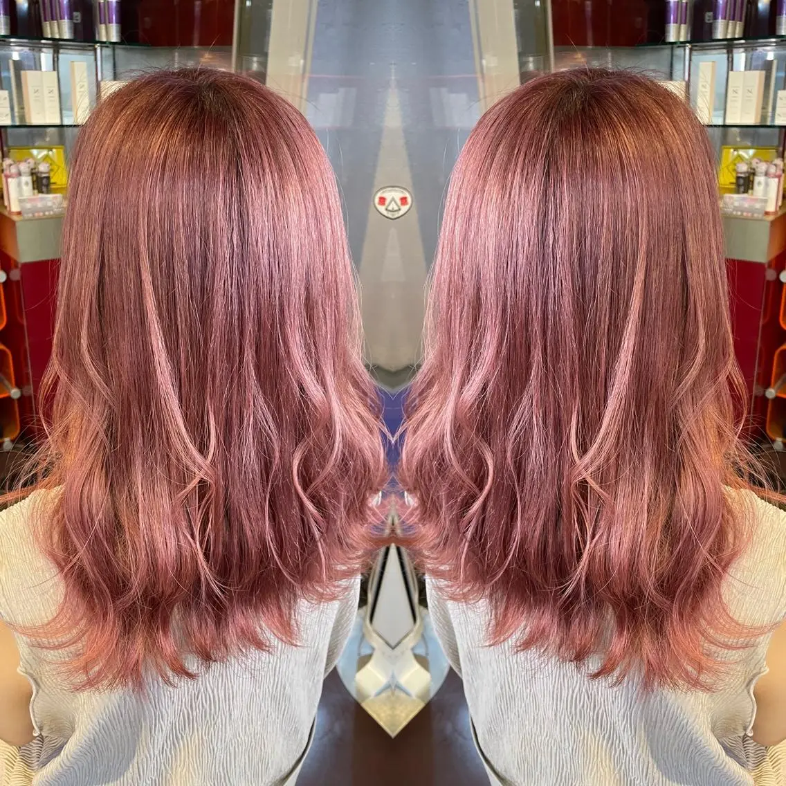 セミロング カラー ブリーチ トリートメント 横浜カットパーマ 特殊/ 平林侑馬のヘアスタイル